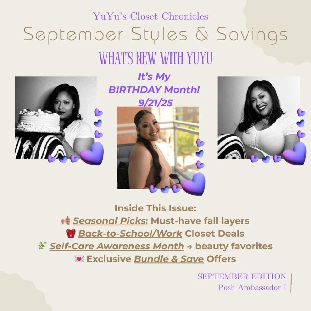 SEPTEMBER NEWSLETTER  Edition: Closet Comeback